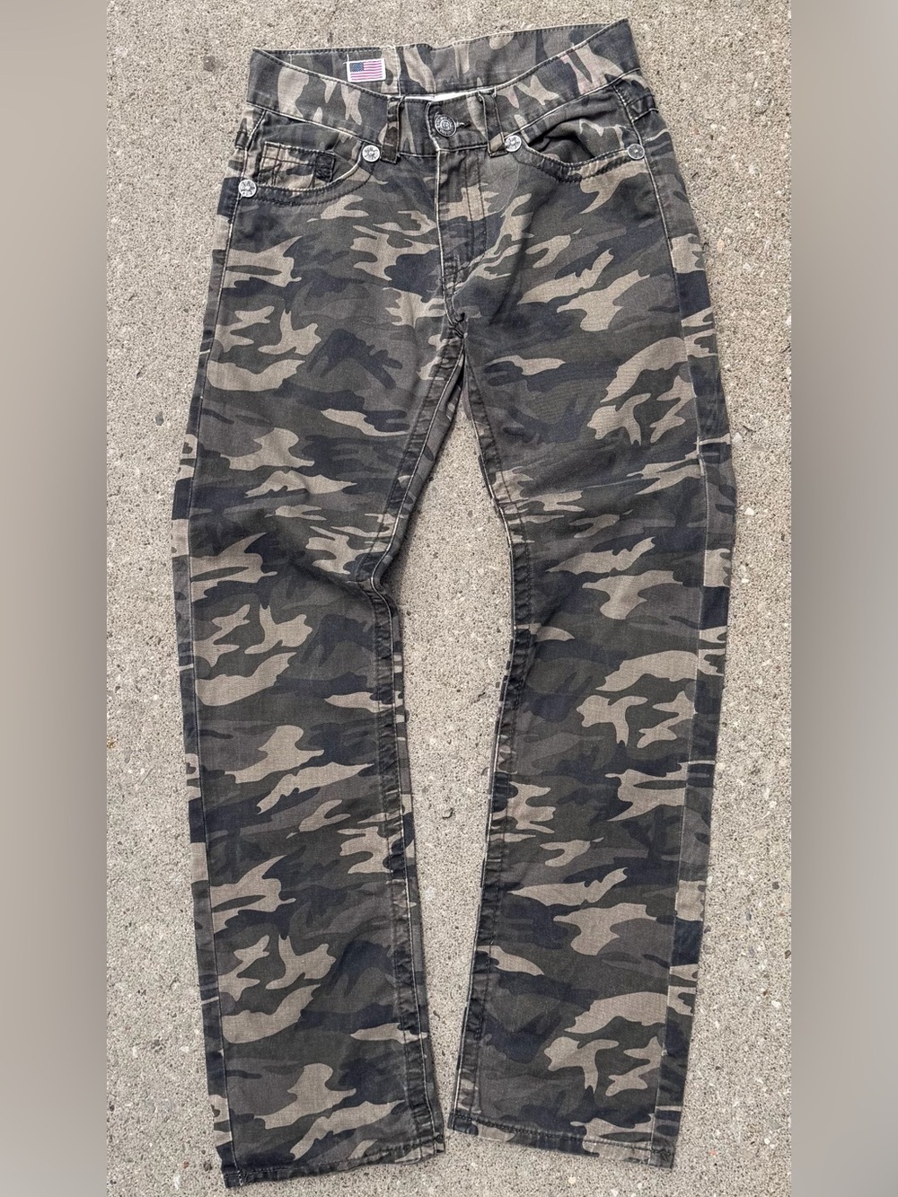 Vintage Y2K Johnny super t camo true religion